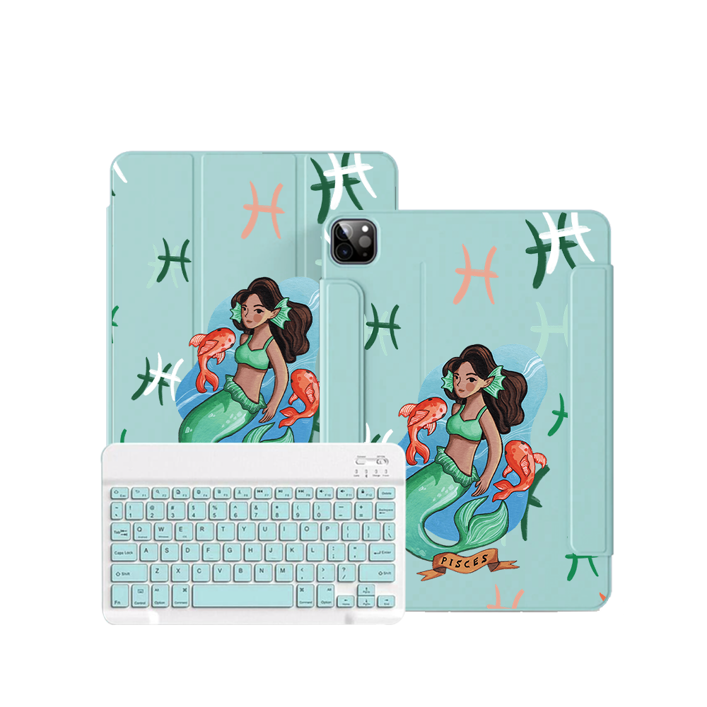 ฝาพับคีย์บอร์ดไร้สายสำหรับ iPad / Android - ราศีมีน
