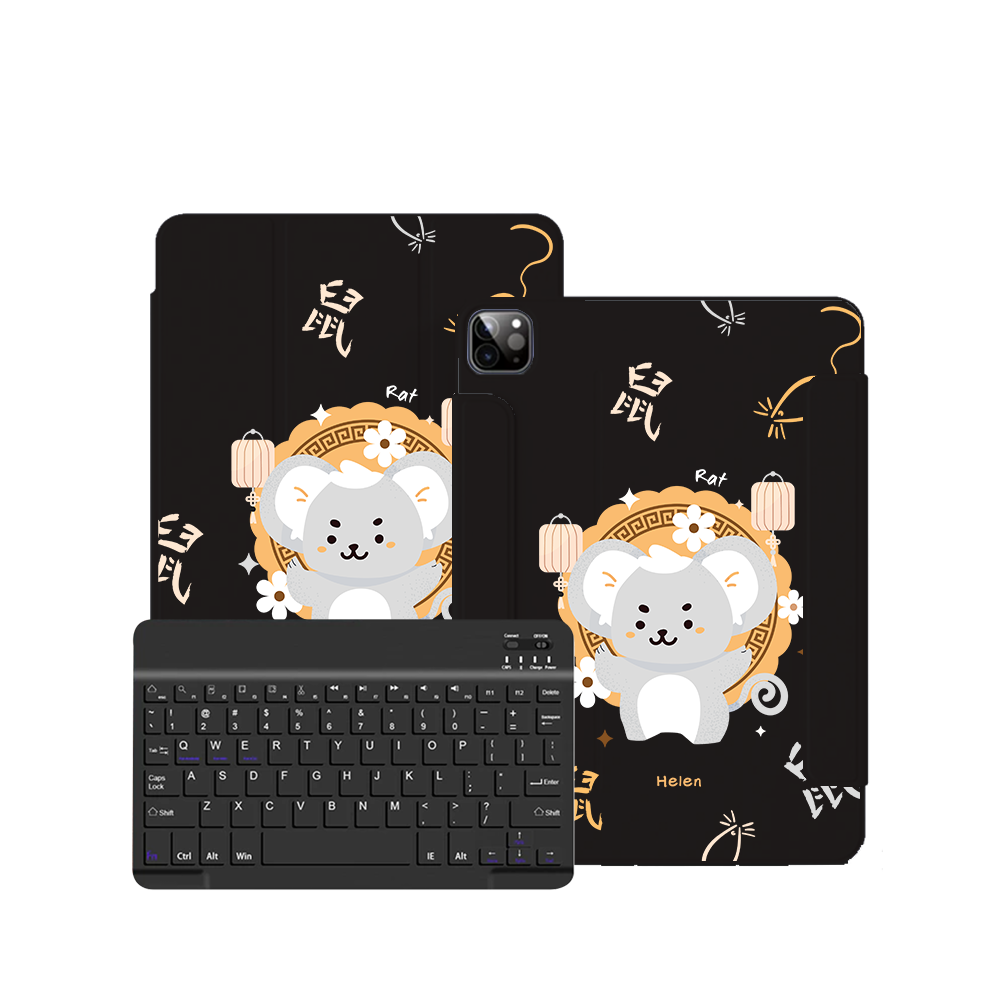 ฝาพับคีย์บอร์ดไร้สายสำหรับ iPad / Android - หนู (นักษัตรจีน / ชิโอ)