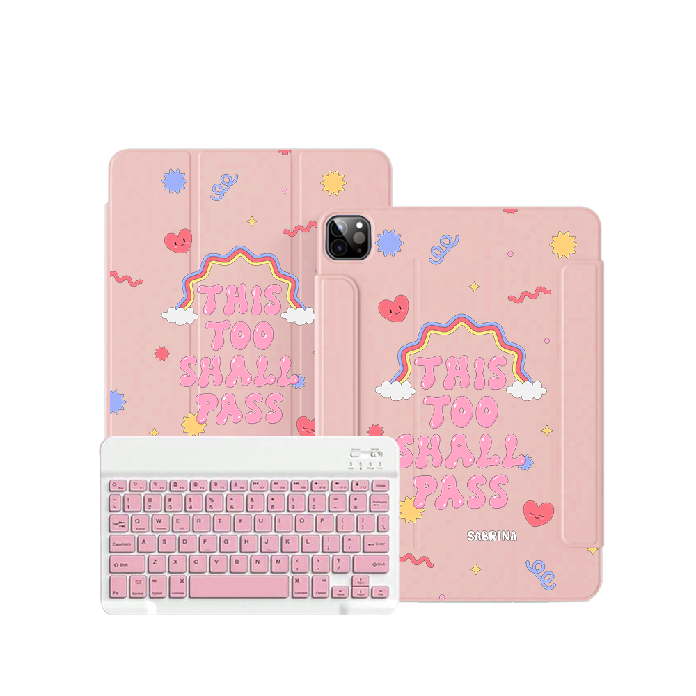 ฝาพับคีย์บอร์ดไร้สายสำหรับ iPad / Android Tab - This Too Shall Pass