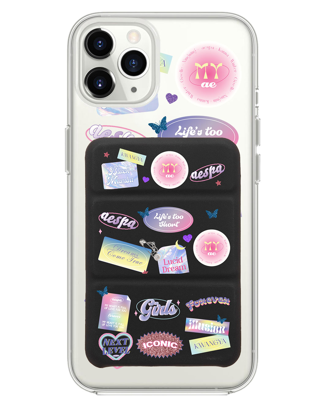 iPhone Magnetic Trifold Wallet Case - Aespa Girl Pack