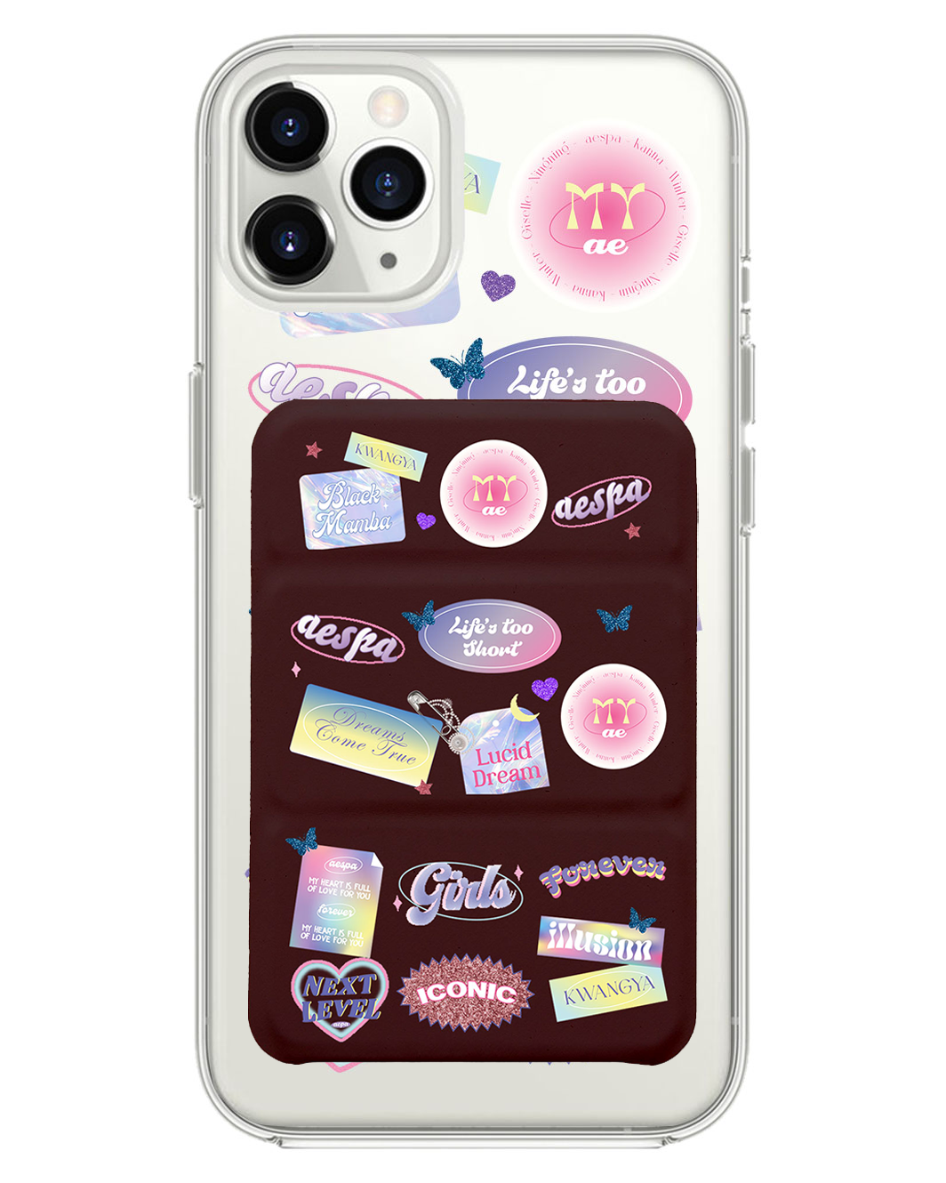 iPhone Magnetic Trifold Wallet Case - Aespa Girl Pack