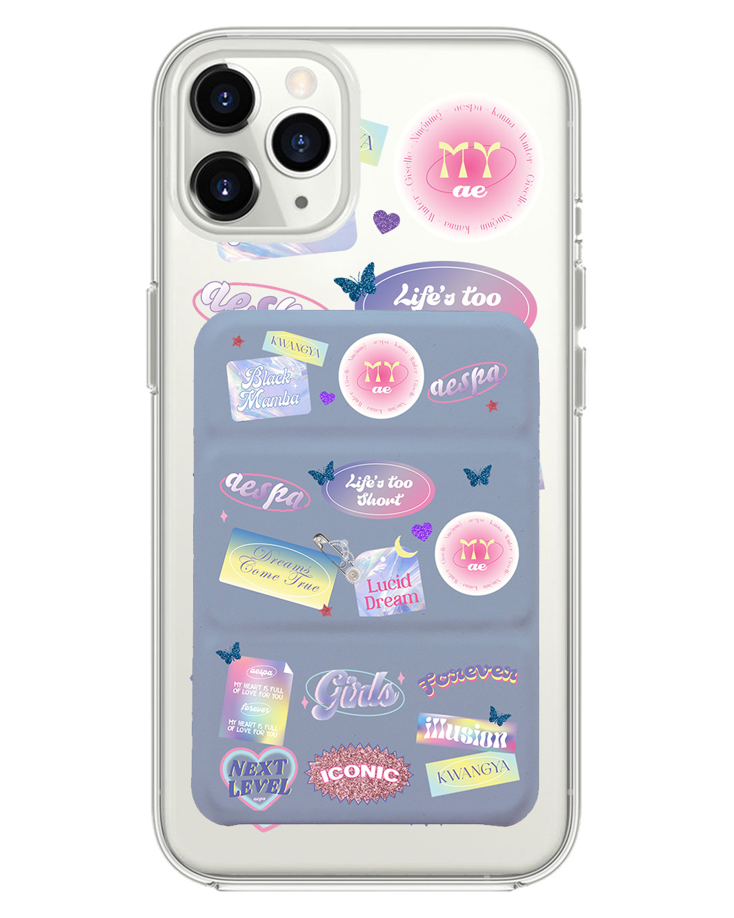 iPhone Magnetic Trifold Wallet Case - Aespa Girl Pack