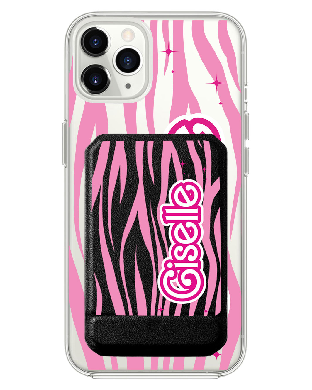 iPhone Magnetic Multifold Wallet - Barbie Zebra Pattern