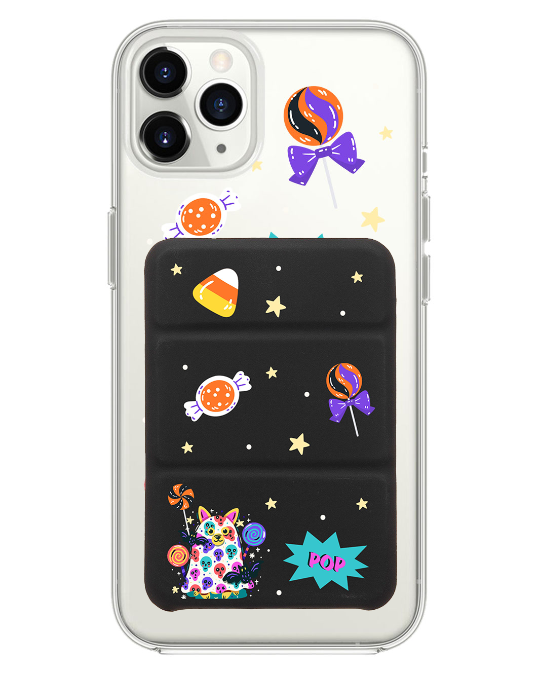 เคสพับสามทบแม่เหล็กสำหรับ iPhone - Puppy Monster