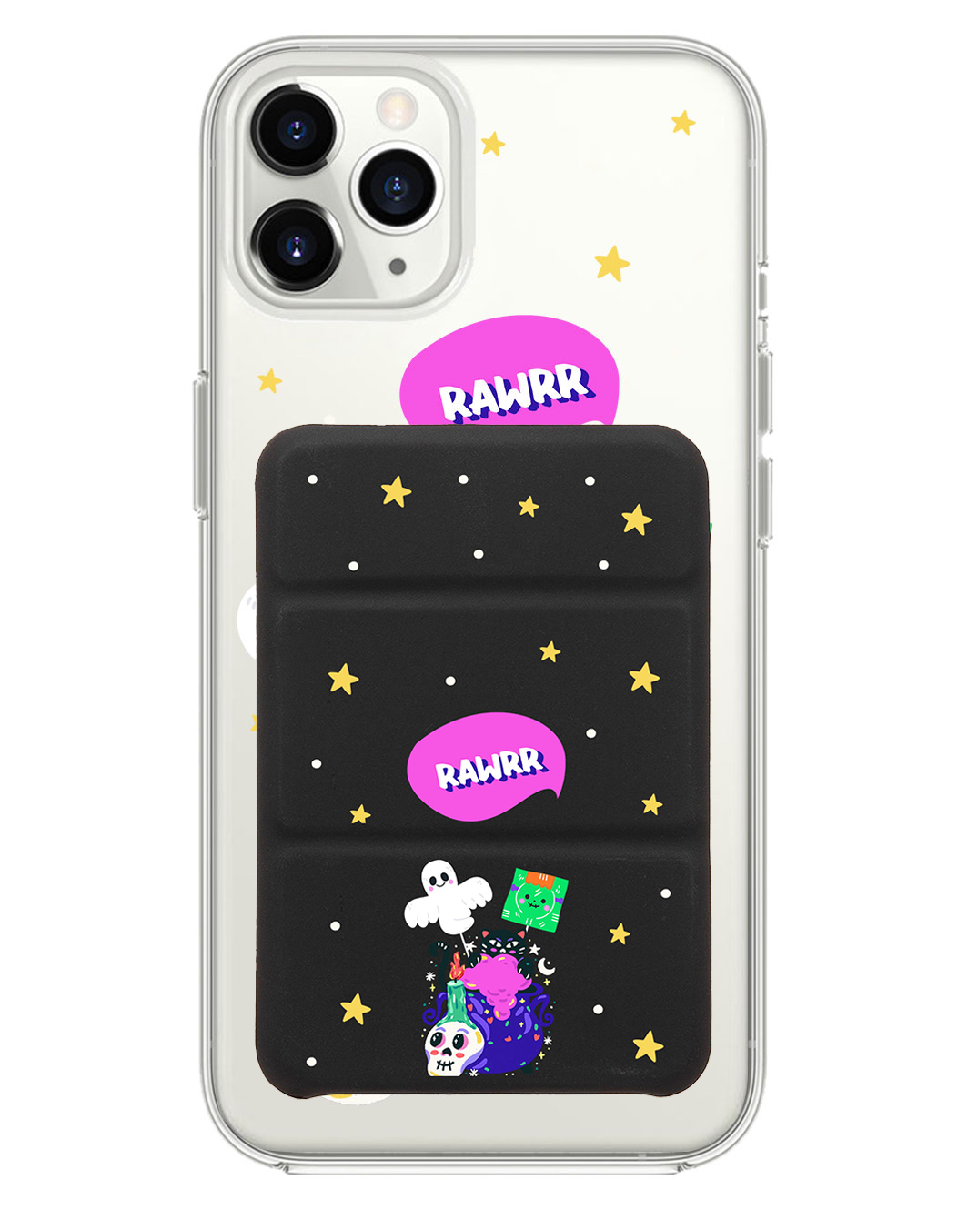เคสพับสามทบแม่เหล็กสำหรับ iPhone - Cat Monster