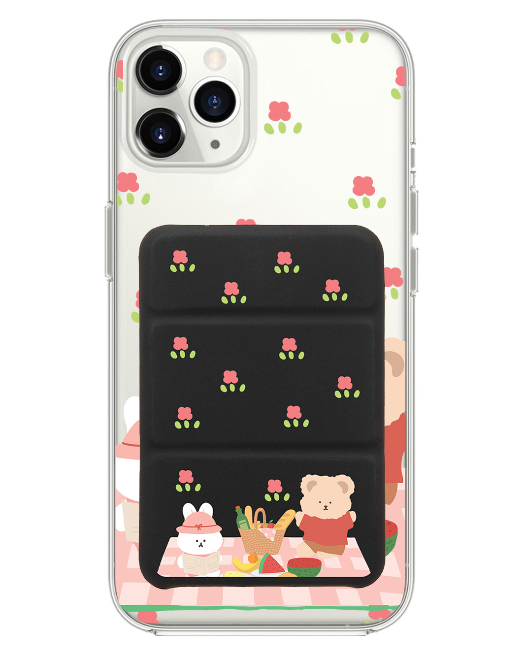 iPhone Magnetic Trifold Wallet Case - Picnic Pink