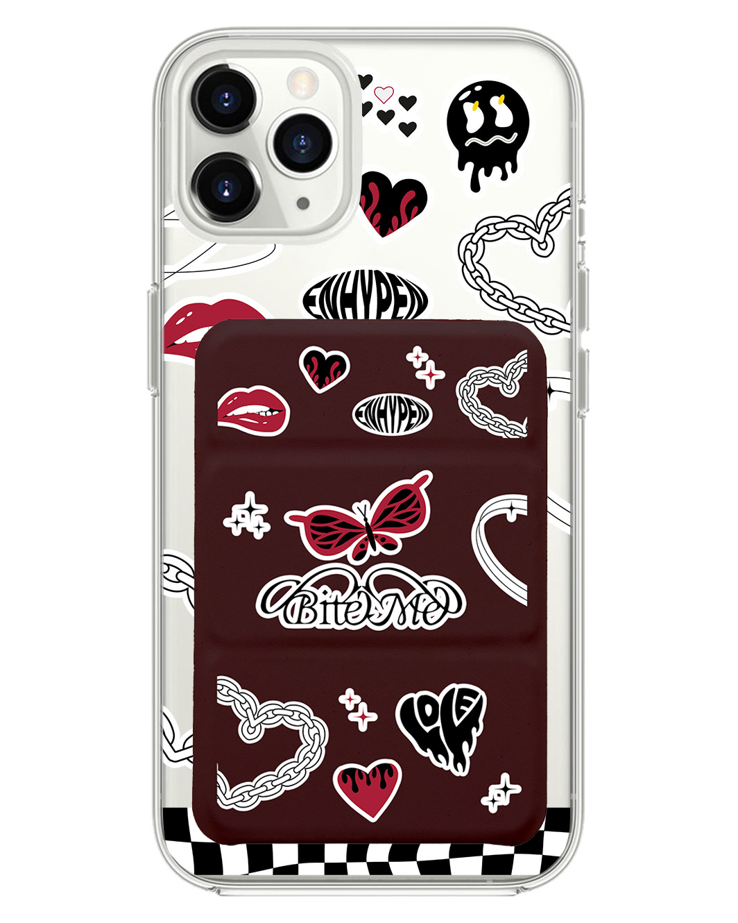 เคสพับสามทบแม่เหล็กสำหรับ iPhone - Enhypen Bite Me