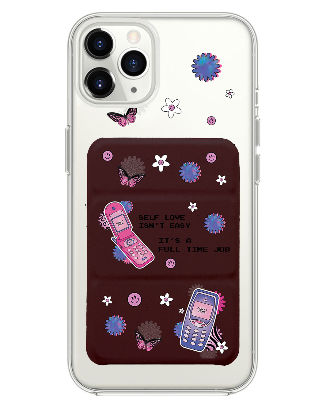 เคสพับสามทบแม่เหล็กสำหรับ iPhone - Busy Love Myself