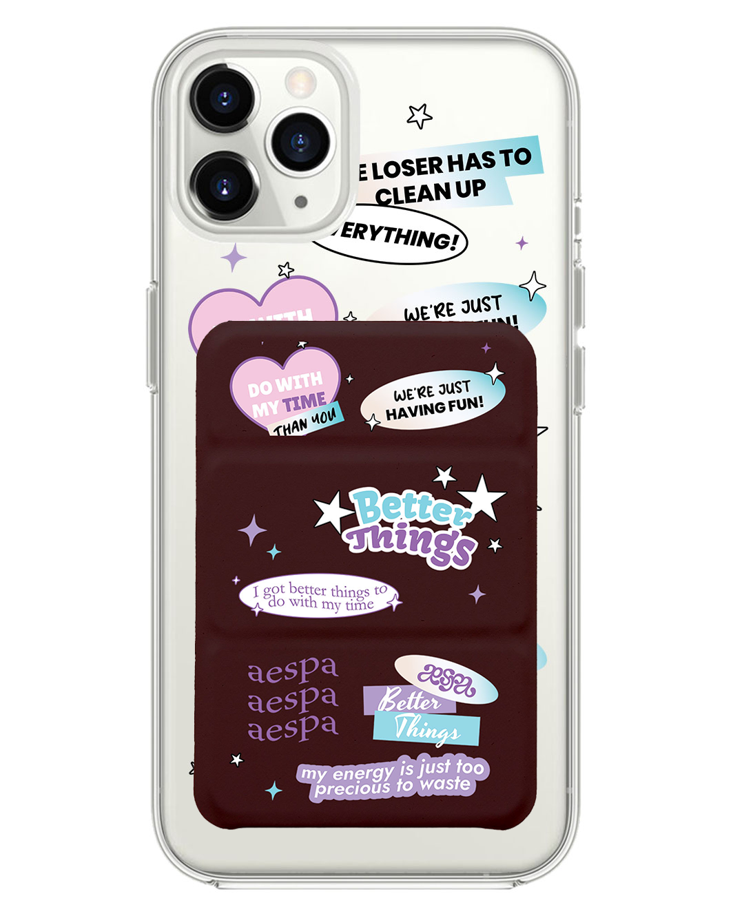 เคสพับสามทบแม่เหล็กสำหรับ iPhone - Aespa Better Things