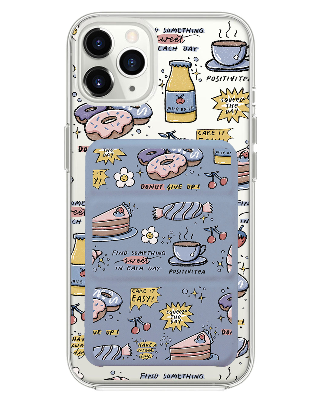 iPhone Magnetic Trifold Wallet Case - Sweets