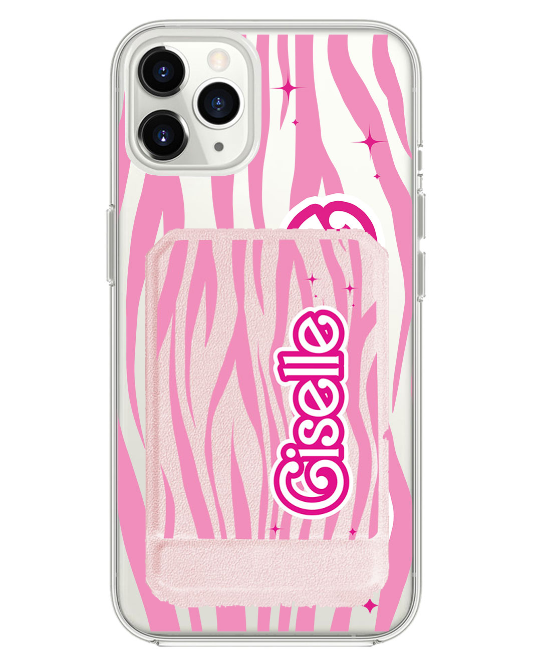 iPhone Magnetic Multifold Wallet - Barbie Zebra Pattern