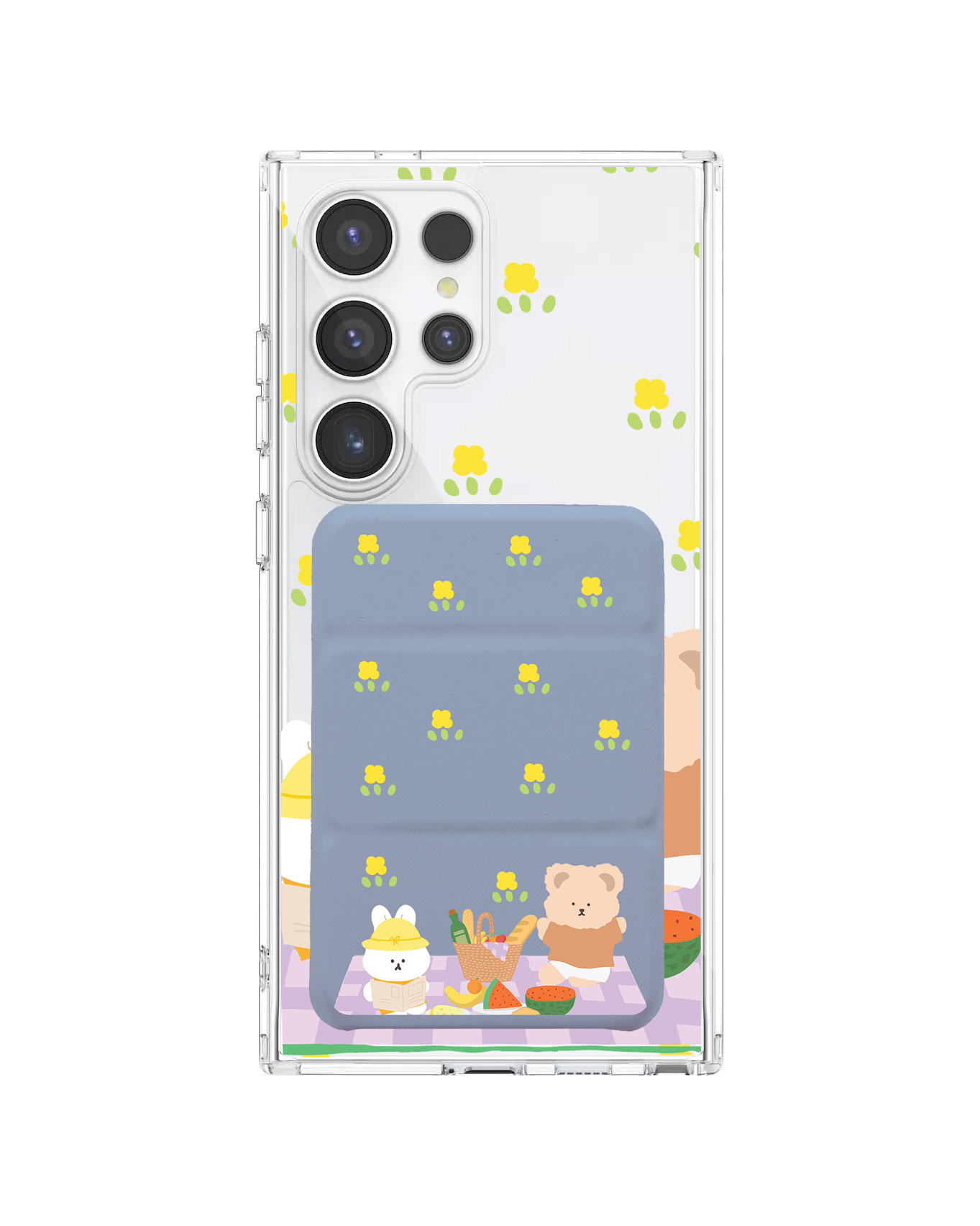 เคสกระเป๋าสตางค์พับสามทบแบบแม่เหล็กสำหรับ Android - สี Picnic Lilac