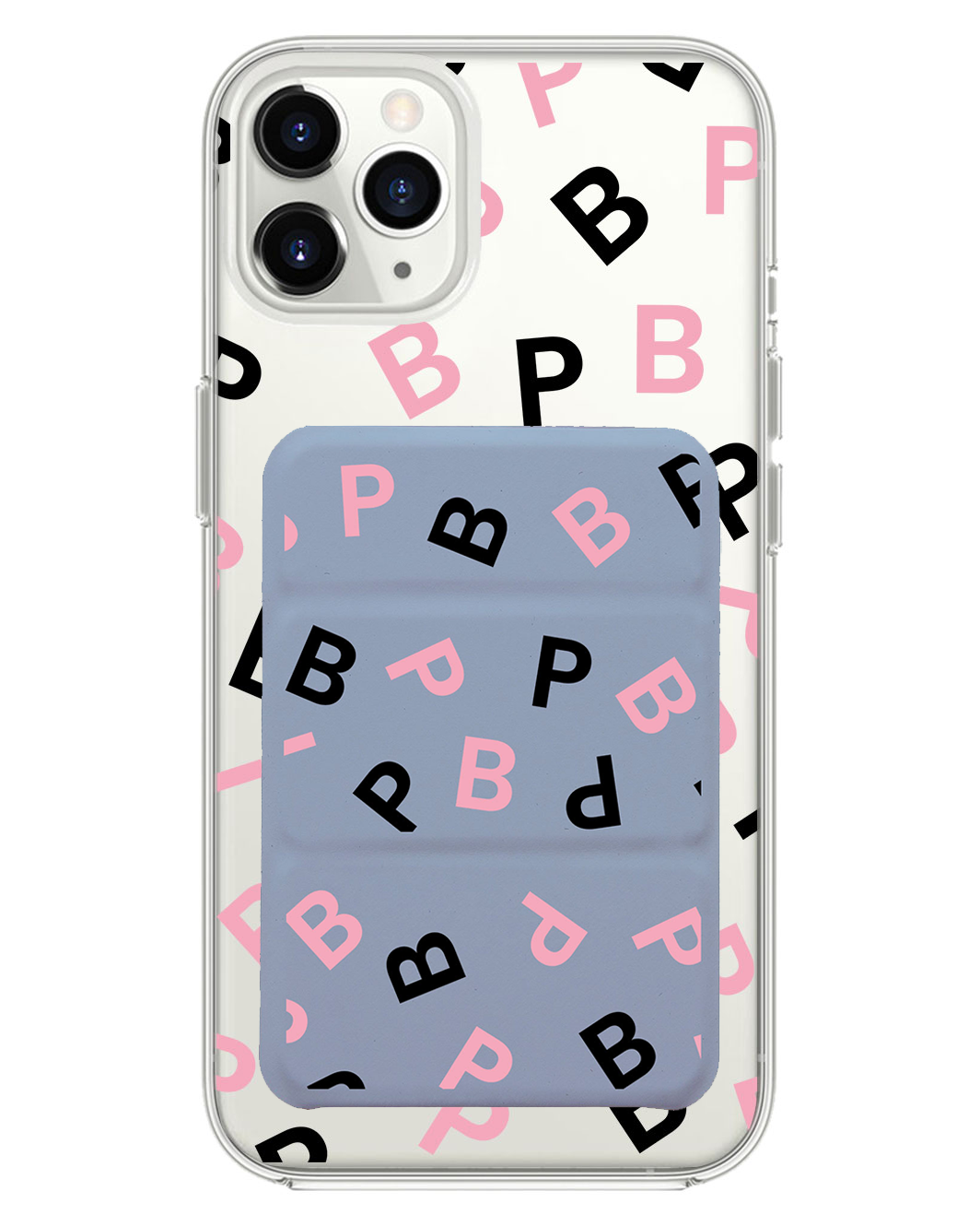 เคส iPhone แบบพับสามทบแม่เหล็ก - ลายโมโนแกรม Blackpink