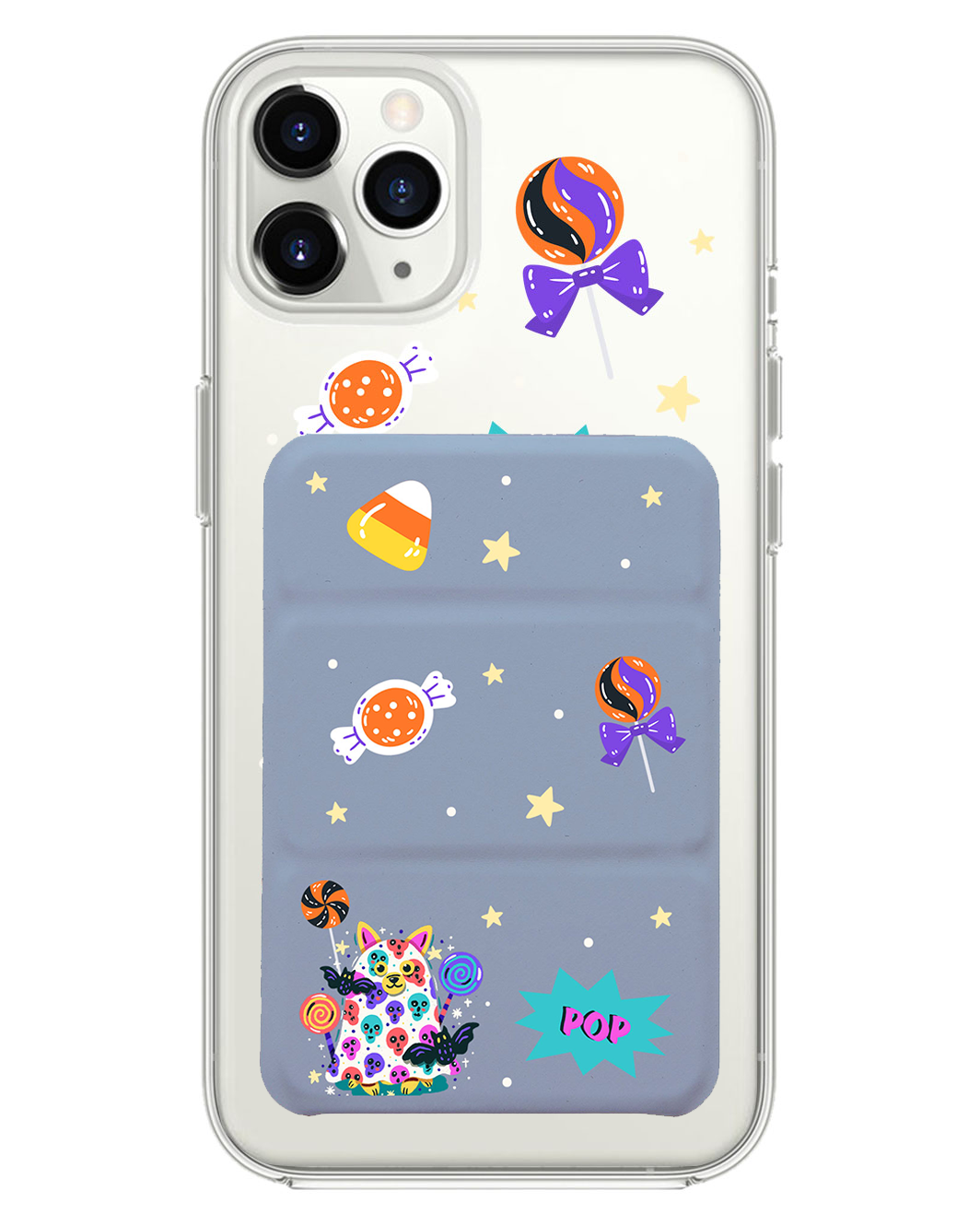 เคสพับสามทบแม่เหล็กสำหรับ iPhone - Puppy Monster