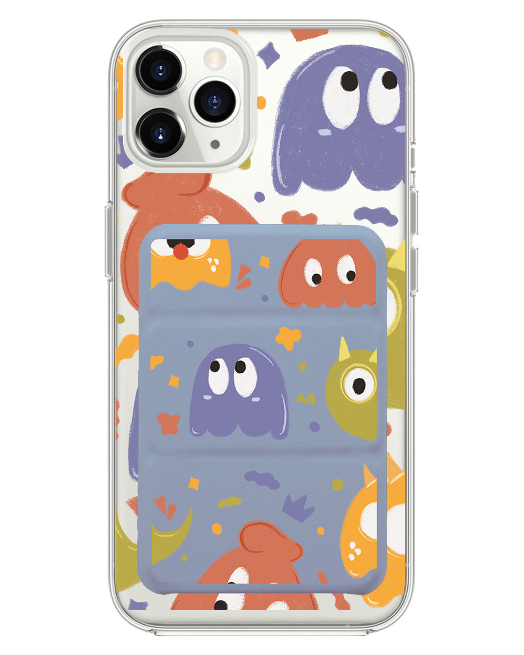 เคสพับสามทบแบบแม่เหล็กสำหรับ iPhone - ลาย Cute Monster 1.0