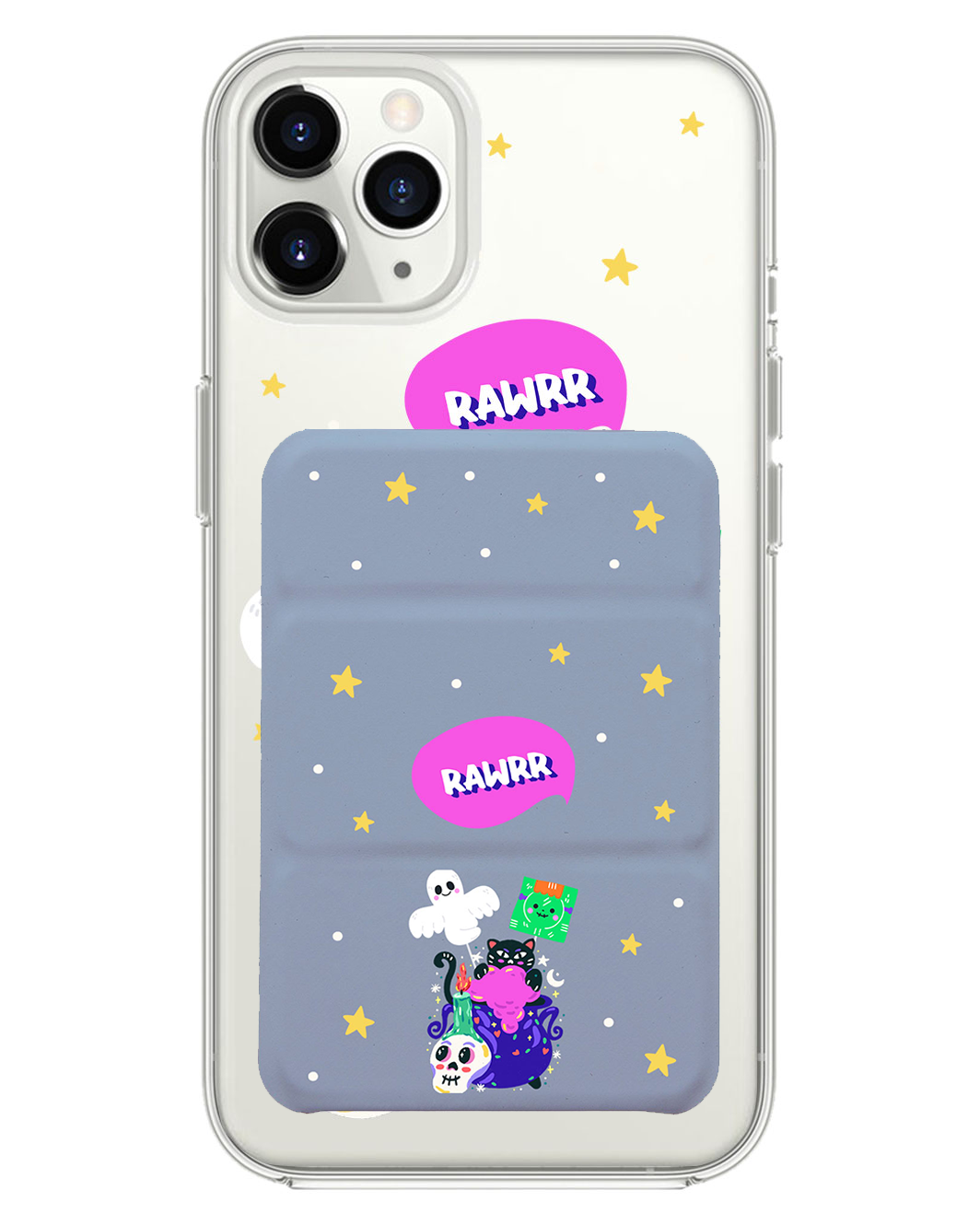 เคสพับสามทบแม่เหล็กสำหรับ iPhone - Cat Monster