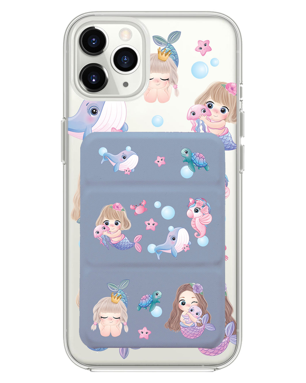 เคส iPhone แบบพับสามทบแม่เหล็ก - ลาย Little Mermaid