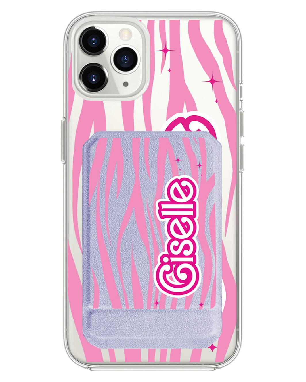iPhone Magnetic Multifold Wallet - Barbie Zebra Pattern