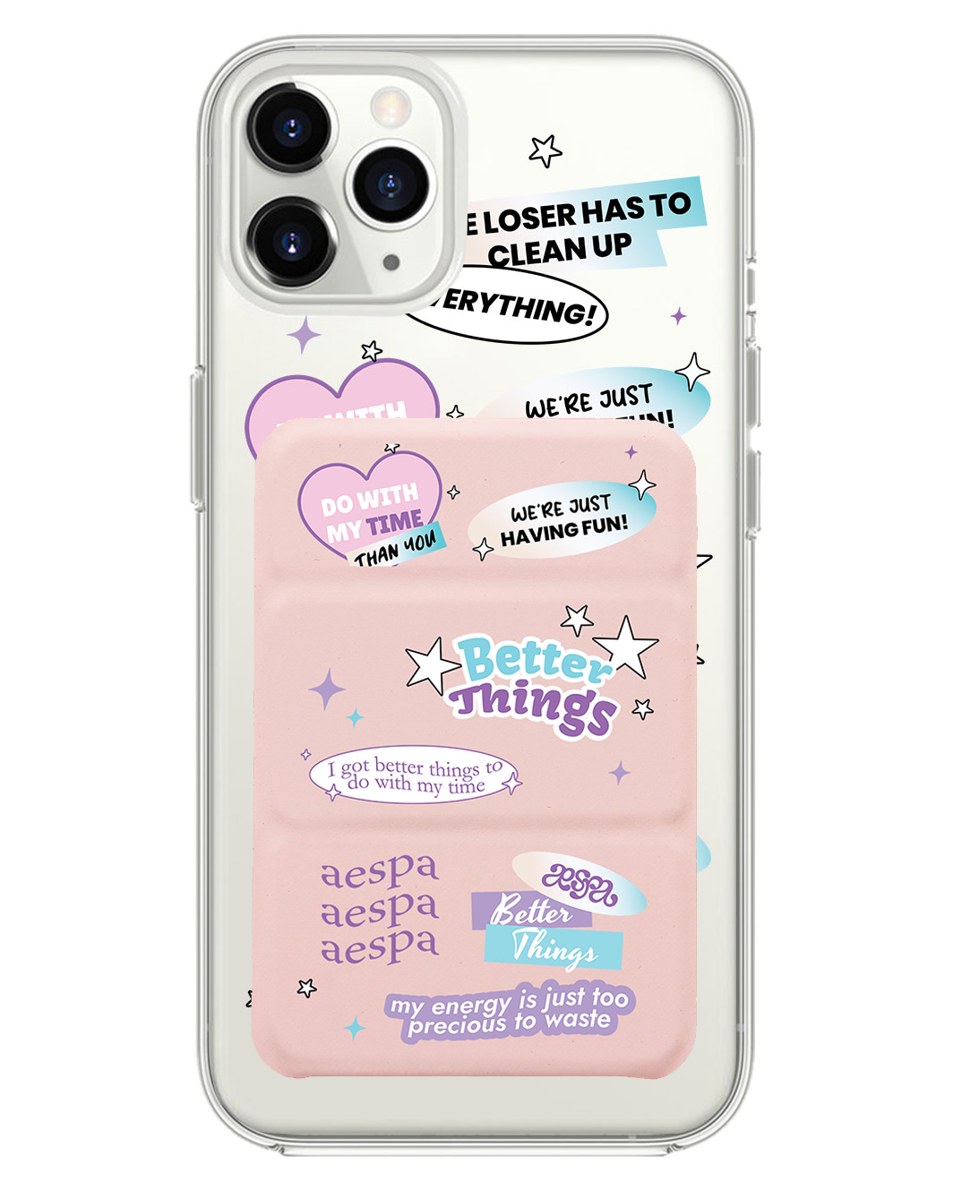 حافظة مغناطيسية ثلاثية الطيات لهاتف iPhone - Aespa Better Things