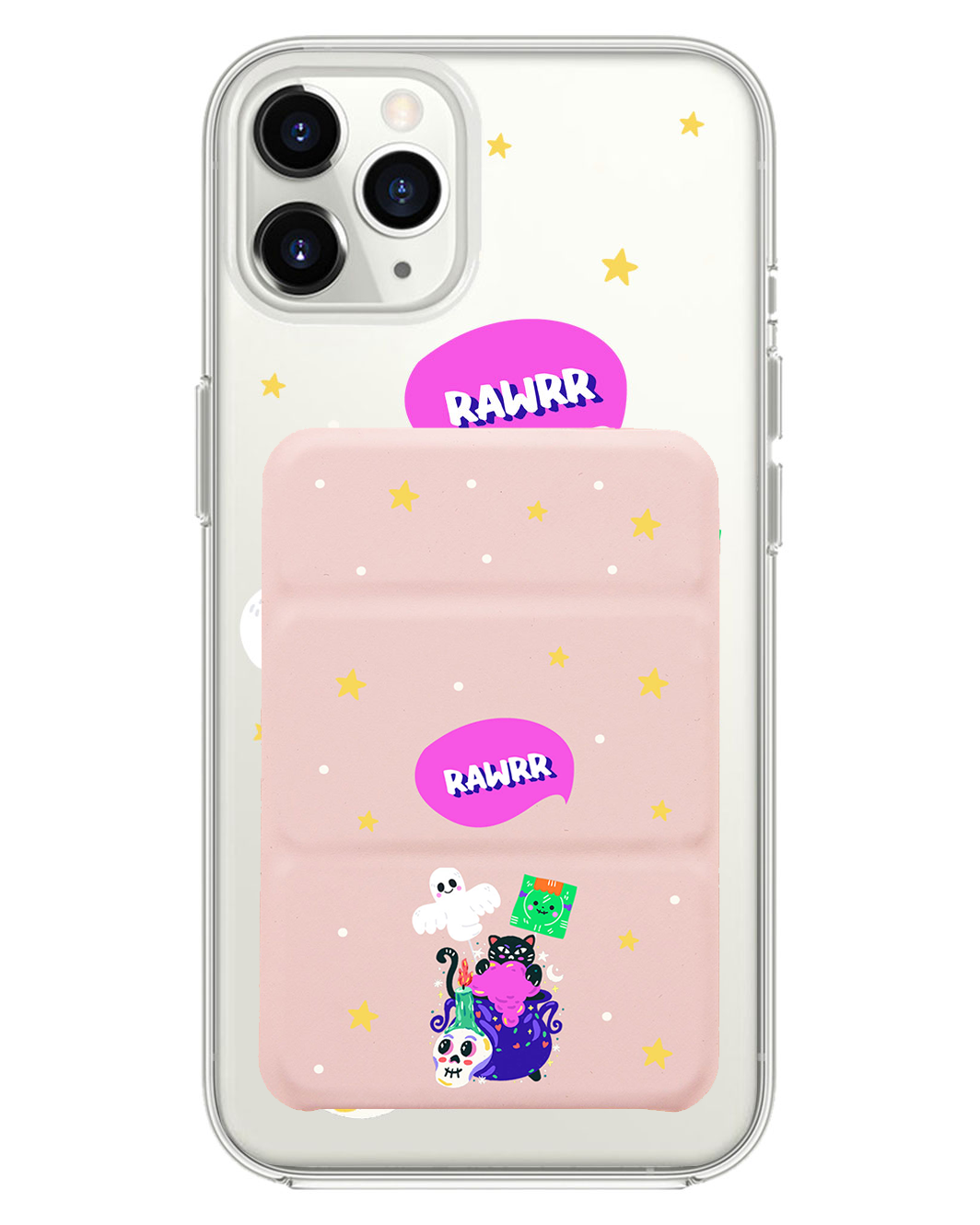 เคสพับสามทบแม่เหล็กสำหรับ iPhone - Cat Monster
