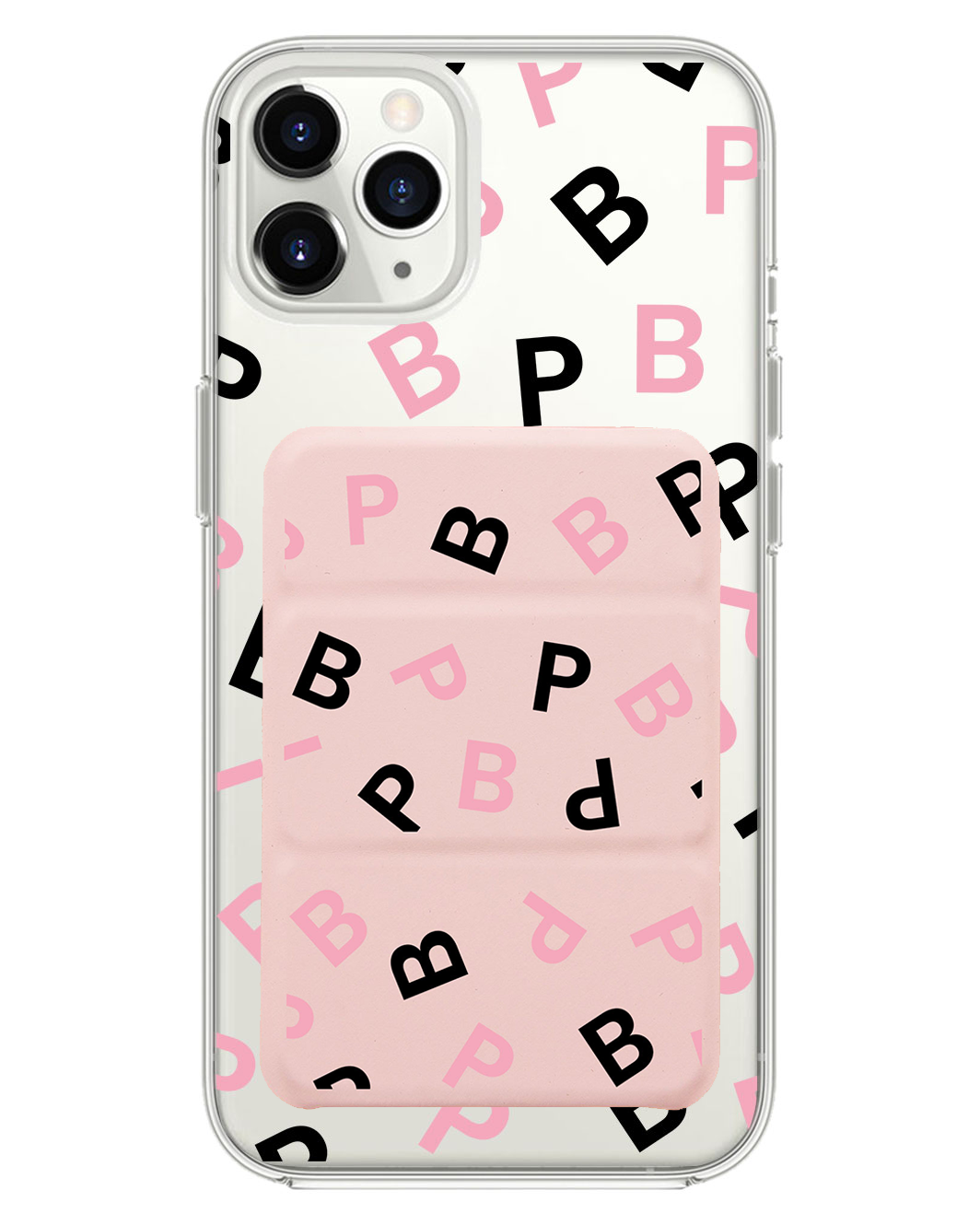 เคส iPhone แบบพับสามทบแม่เหล็ก - ลายโมโนแกรม Blackpink