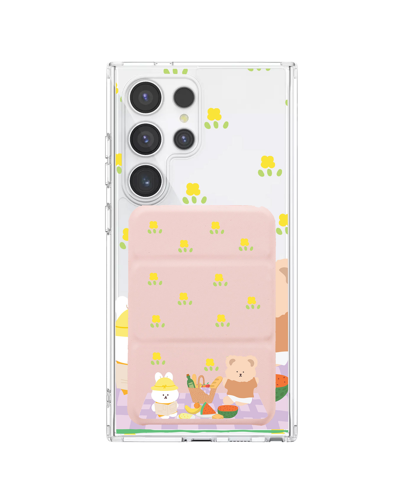 เคสกระเป๋าสตางค์พับสามทบแบบแม่เหล็กสำหรับ Android - สี Picnic Lilac