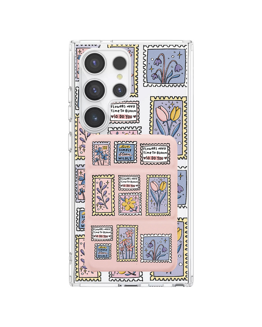 Android Magnetic Trifold Wallet Case - Time to Bloom