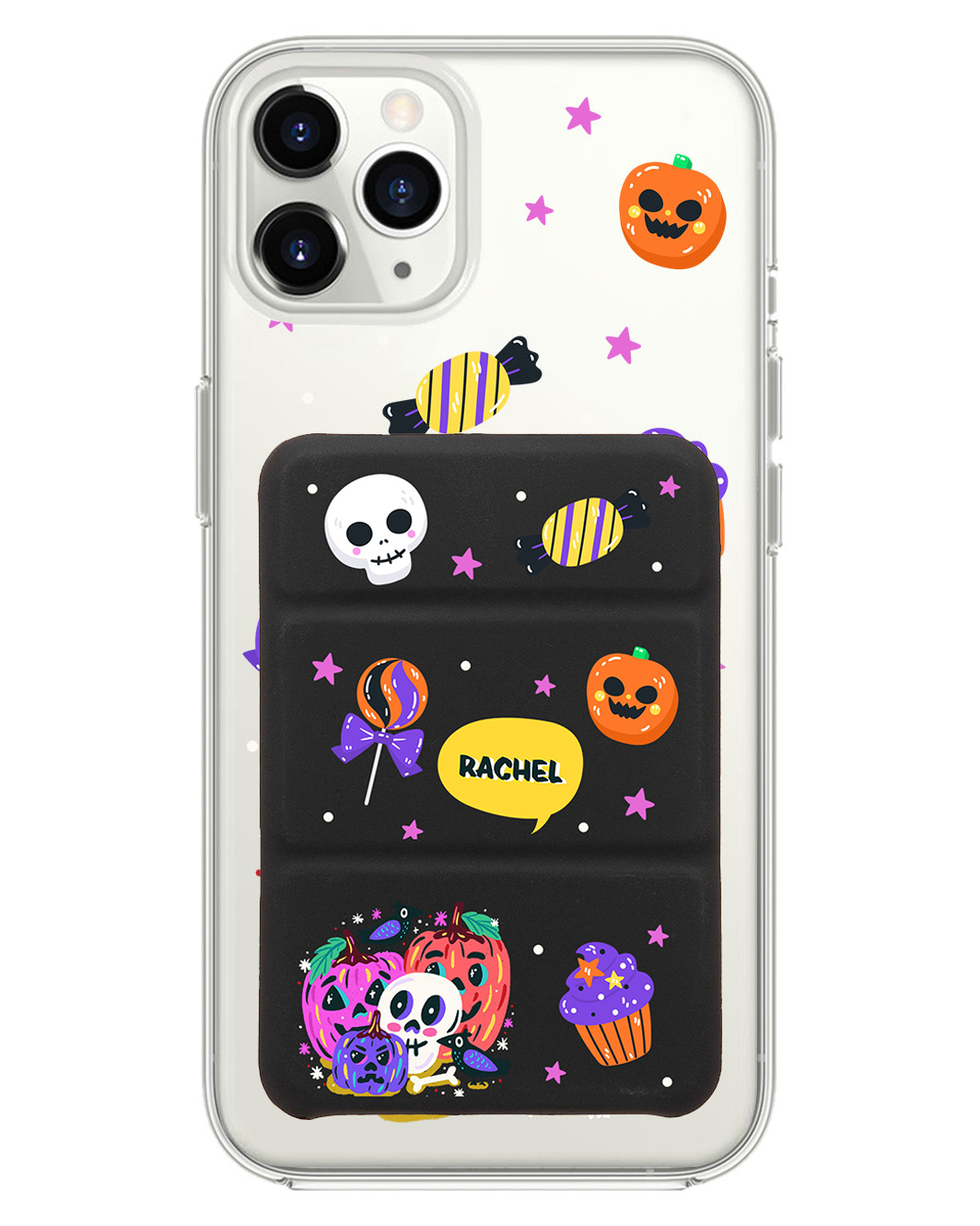 เคสพับสามทบแม่เหล็กสำหรับ iPhone - Pumpkin Monster