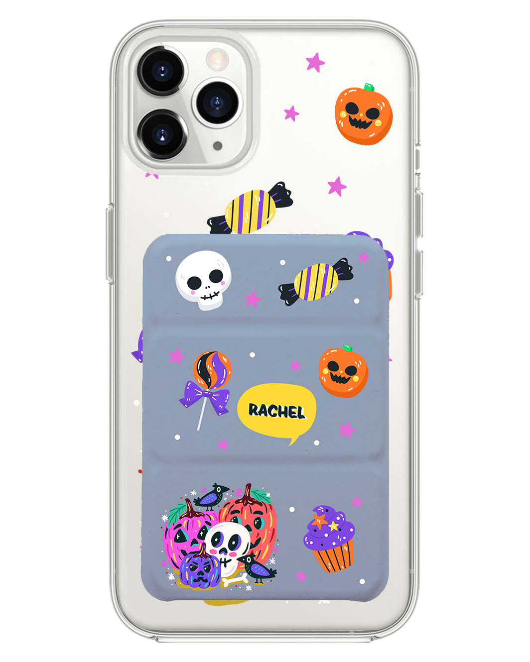 เคสพับสามทบแม่เหล็กสำหรับ iPhone - Pumpkin Monster