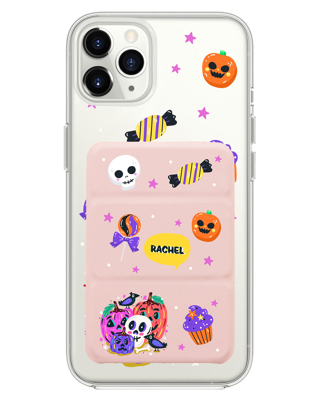 เคสพับสามทบแม่เหล็กสำหรับ iPhone - Pumpkin Monster