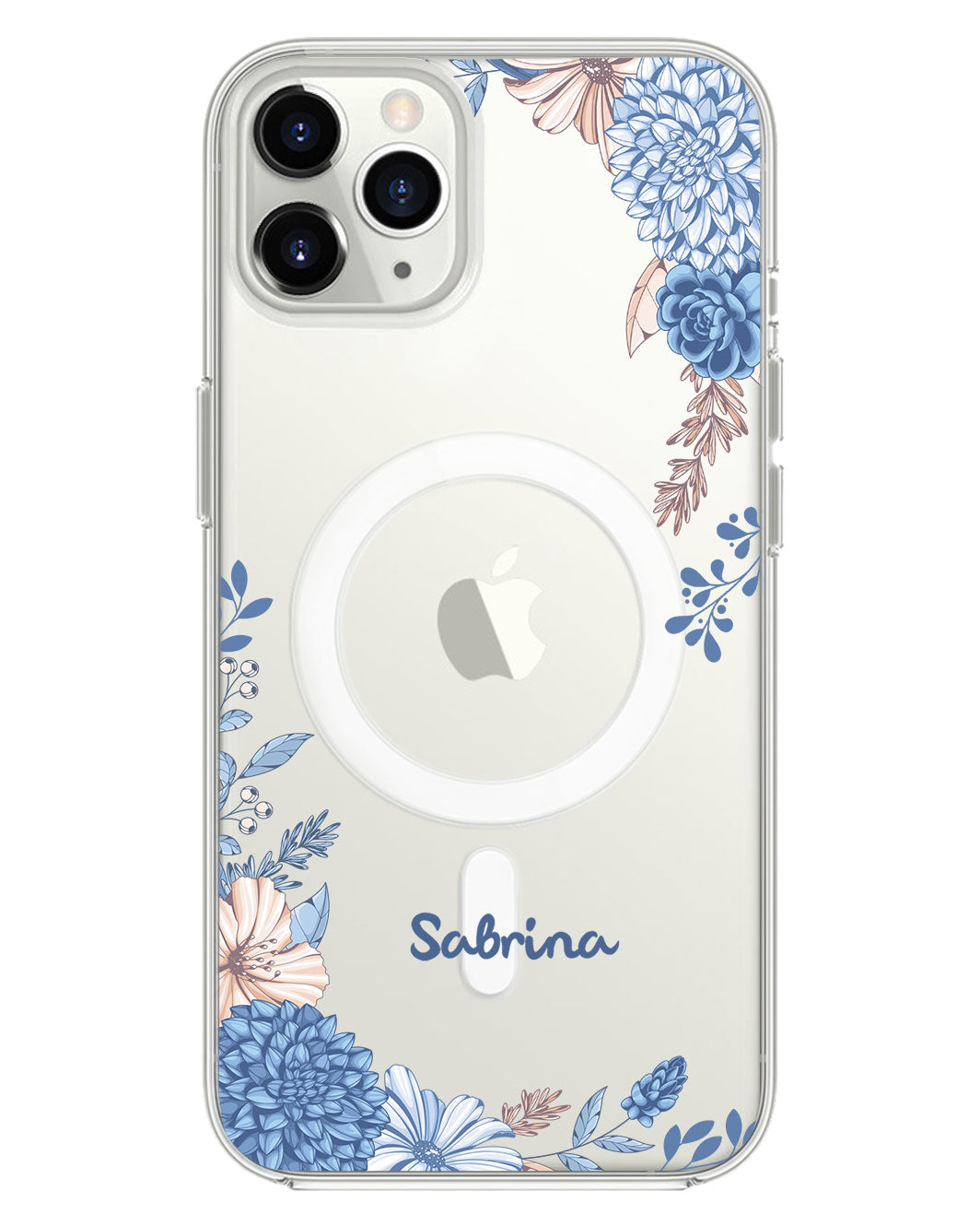 iPhone Rearguard Hybrid - ลายดอกไม้สีน้ำเงิน