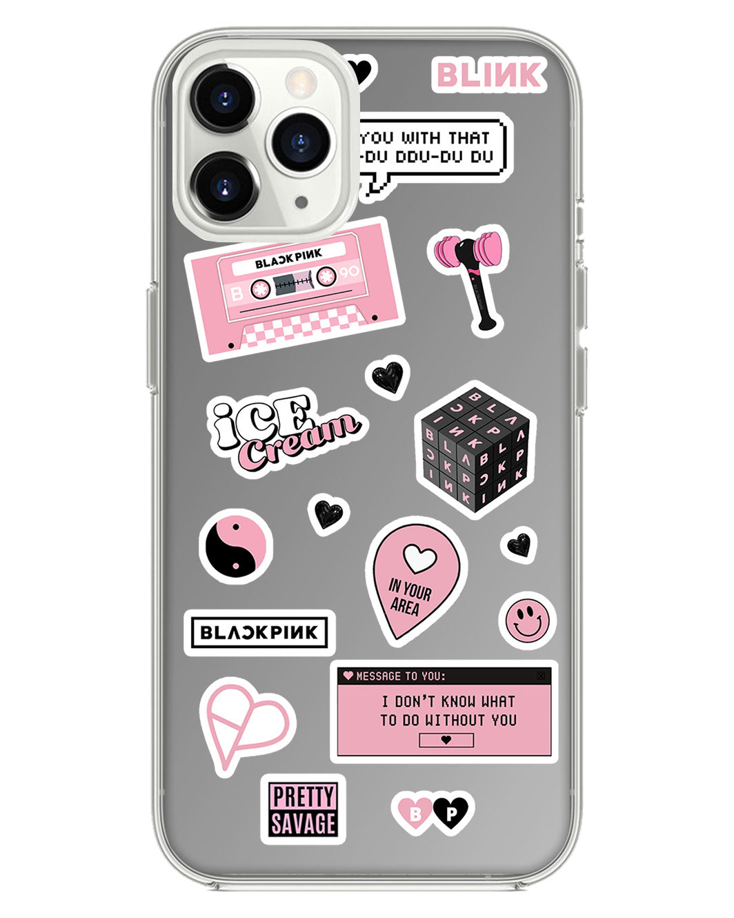 สติ๊กเกอร์ติดกระจก iPhone Mirror Grip - Blackpink