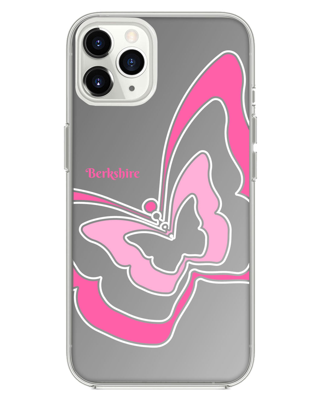 iPhone Mirror Grip - กระจกทรงผีเสื้อสีชมพู
