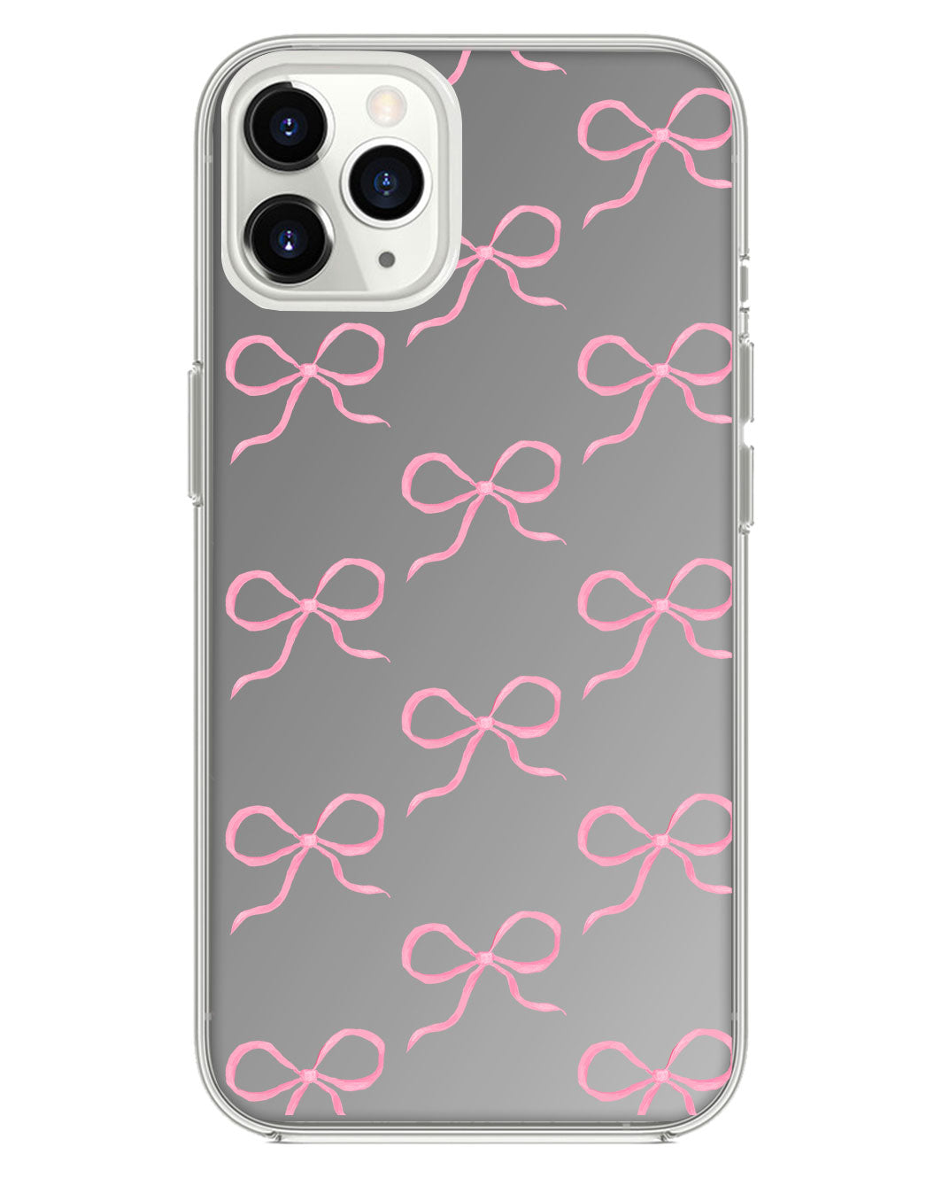 ที่จับกระจกสำหรับ iPhone - โบว์สีชมพู Coquette