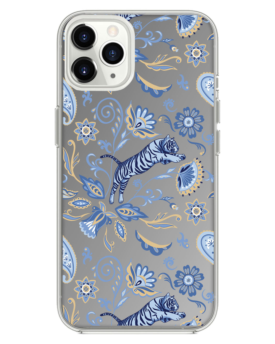 iPhone Mirror Grip - ลายเสือและดอกไม้