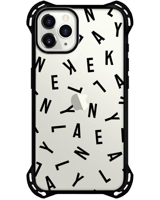 واقي خلفي لجهاز iPhone Ultimate - مونوغرام مخصص 1.0 أسود