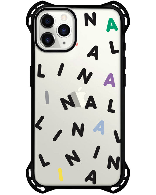 واقي خلفي لجهاز iPhone Ultimate - مونوغرام مخصص 2.0 أسود