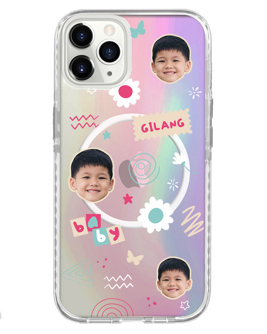 واقي خلفي للآيفون - شبكة وجه تجريدية