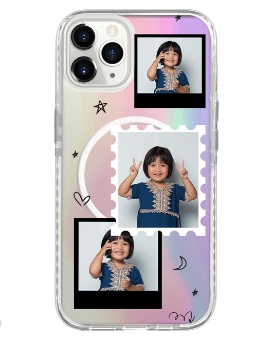 واقي خلفي للآيفون - شبكة وجه سوداء بولارويد