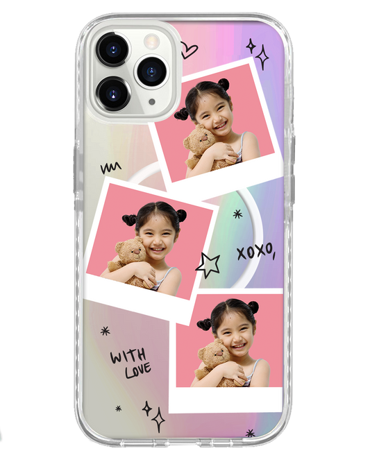 واقي خلفي للآيفون - شبكة وجه بيضاء بولارويد