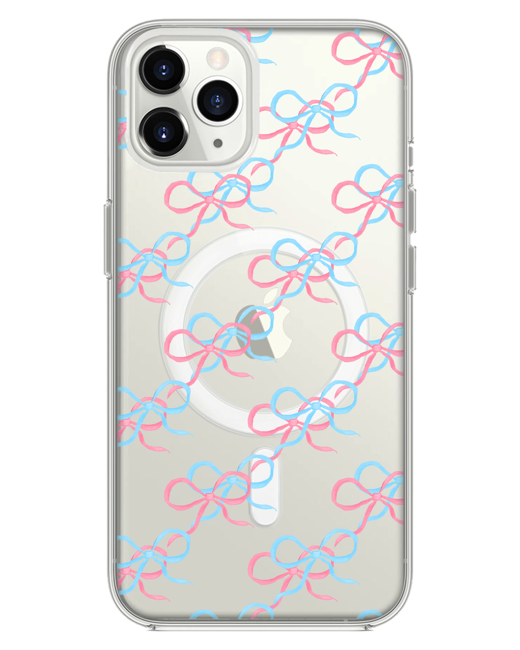 iPhone Rearguard Hybrid - สีชมพู Coquette Pink & Blue Bow