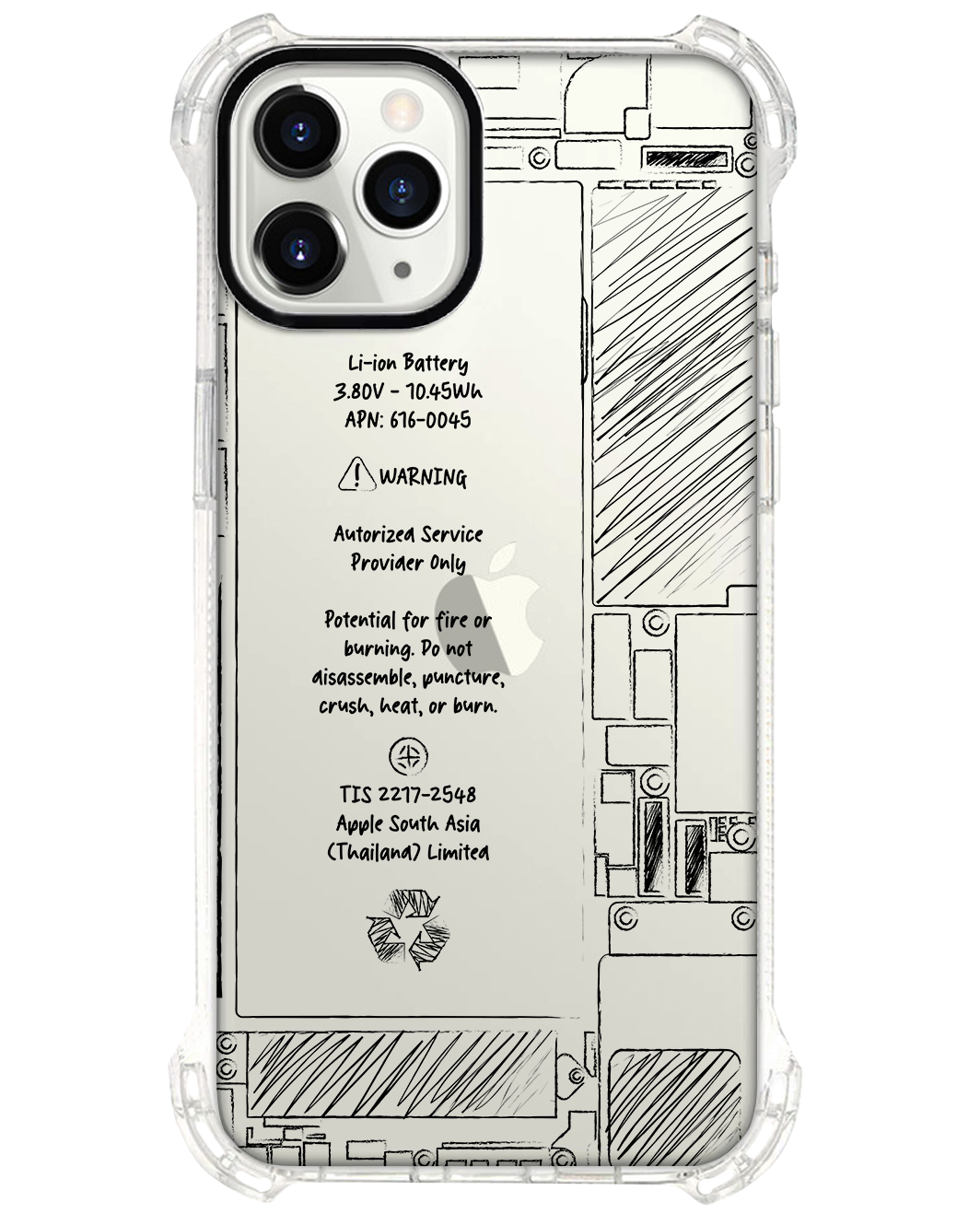 iPhone Rearguard Ultimate - แบตเตอรี่ iPhone สีดำ