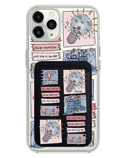 حافظة محفظة مغناطيسية للآيفون - لامعة