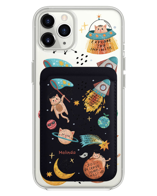 iPhone Magnetic Wallet Case - Spaceship