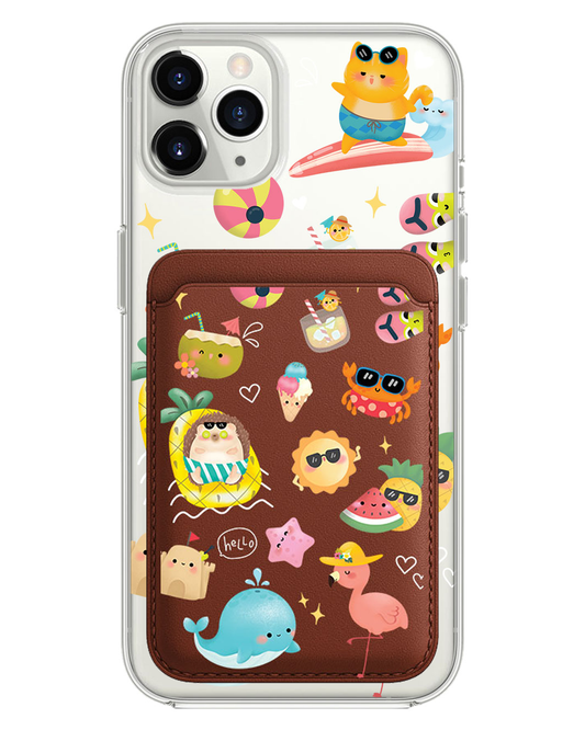 حافظة محفظة مغناطيسية للآيفون - صيفية