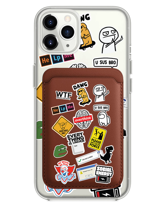 iPhone Magnetic Wallet Case - Brand Parody 2.0
