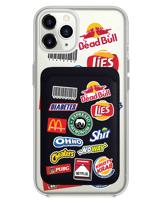 iPhone Magnetic Wallet Case - Food Parody
