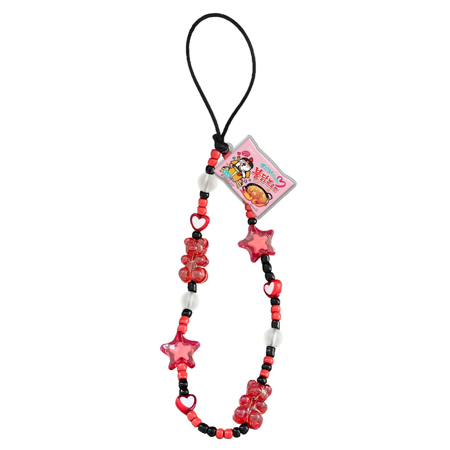 Beaded Strap with Acrylic Charm - K-Ramyeon