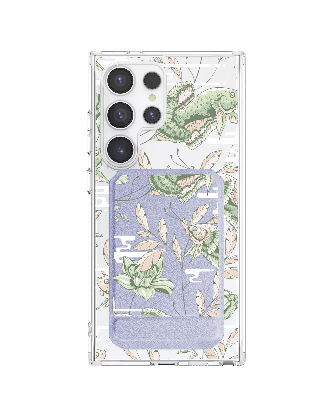 Android Magnetic Multifold Wallet - Fish & Floral 6.0
