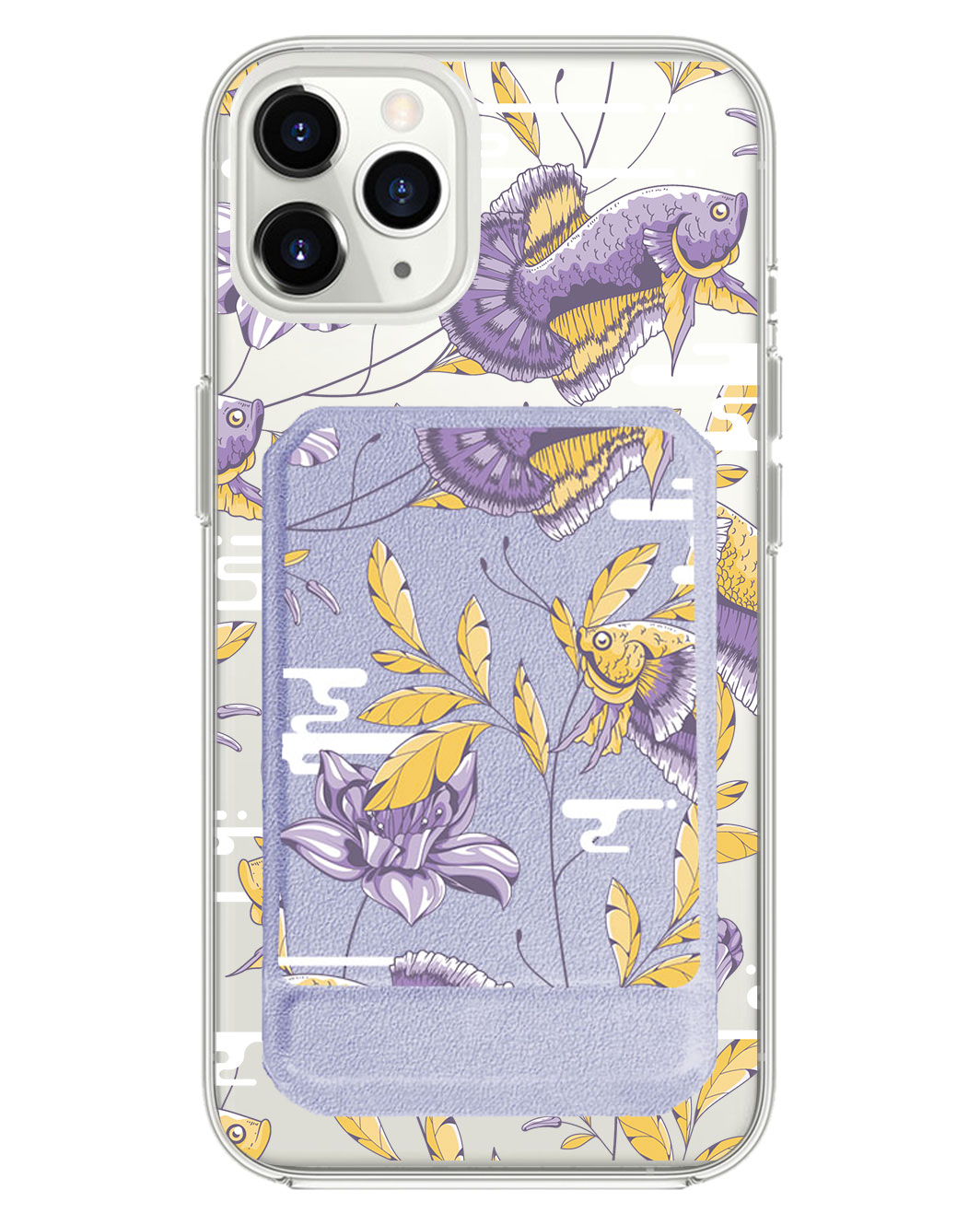 iPhone Magnetic Multifold Wallet - Fish & Floral 5.0